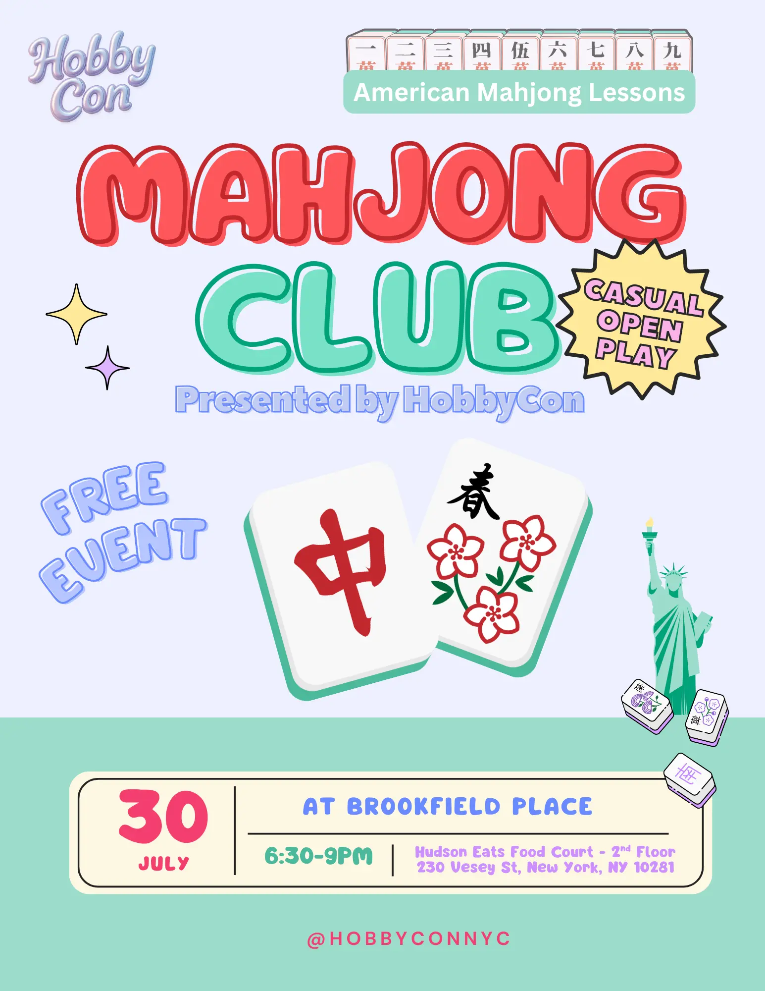 Mahjong Club Flyer