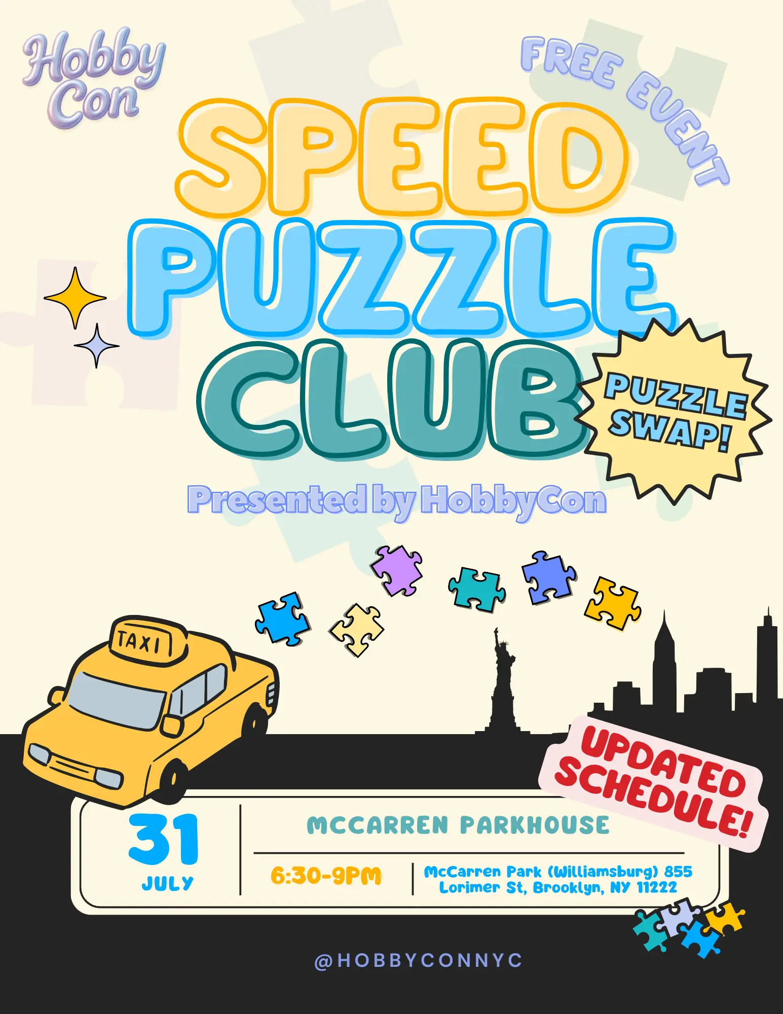Speed Puzzle Club Flyer
